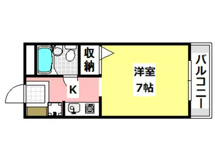 イーストヴィレッジ茨木(1K/3階)の間取り写真