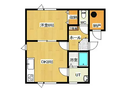 サンハイツIII(1LDK/1階)の間取り写真