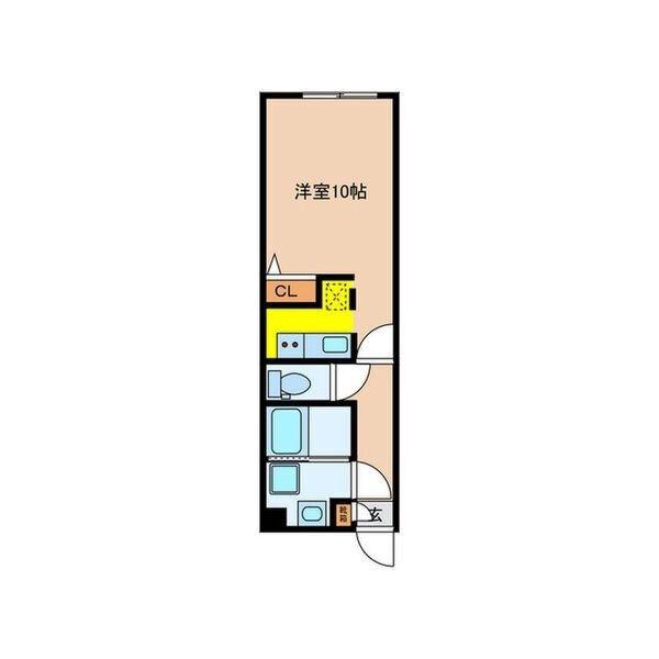 QUADOR今池イースト(ワンルーム/4階)の間取り写真