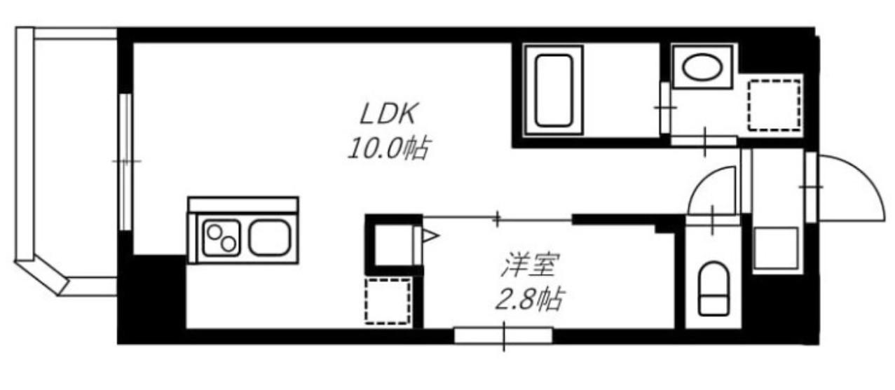 リヴシティ横濱末吉町弐番館(1LDK/2階)の間取り写真