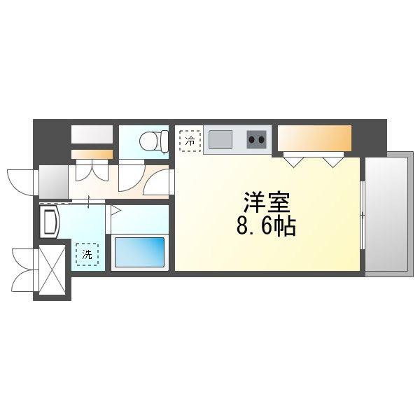 CHULA VISTA CASA DAIDO(ワンルーム/5階)の間取り写真