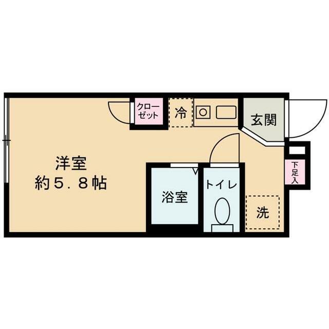 SARETEFELICI田園調布(ワンルーム/1階)の間取り写真