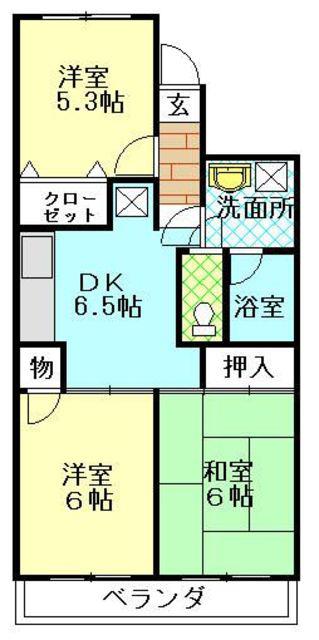 リラ伊勢原(3DK/3階)の間取り写真