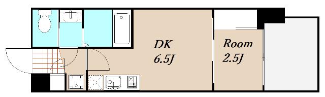 セレニテ中崎町リアン(1DK/9階)の間取り写真