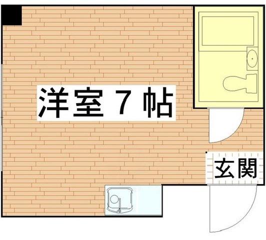 杉本スカイハイツ(ワンルーム/5階)の間取り写真