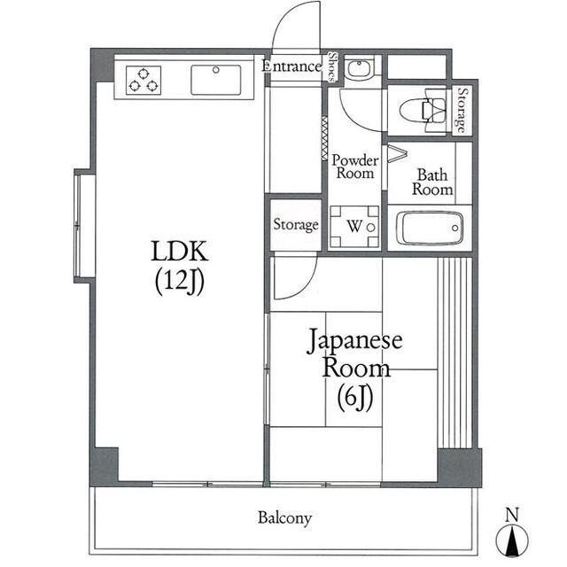 アーバンホーム小杉(1LDK/2階)の間取り写真