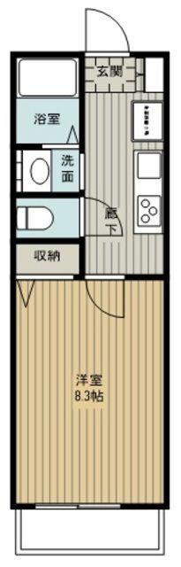 A-STYLE(1K/1階)の間取り写真