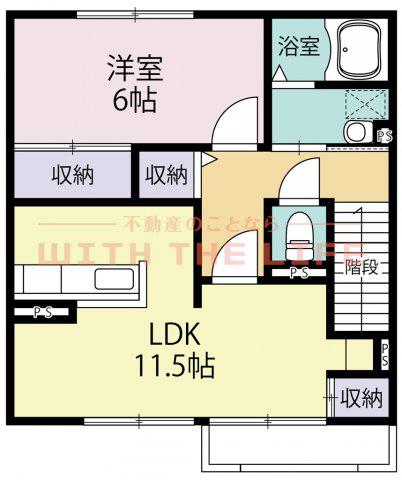 コートグレイス(1LDK/2階)の間取り写真