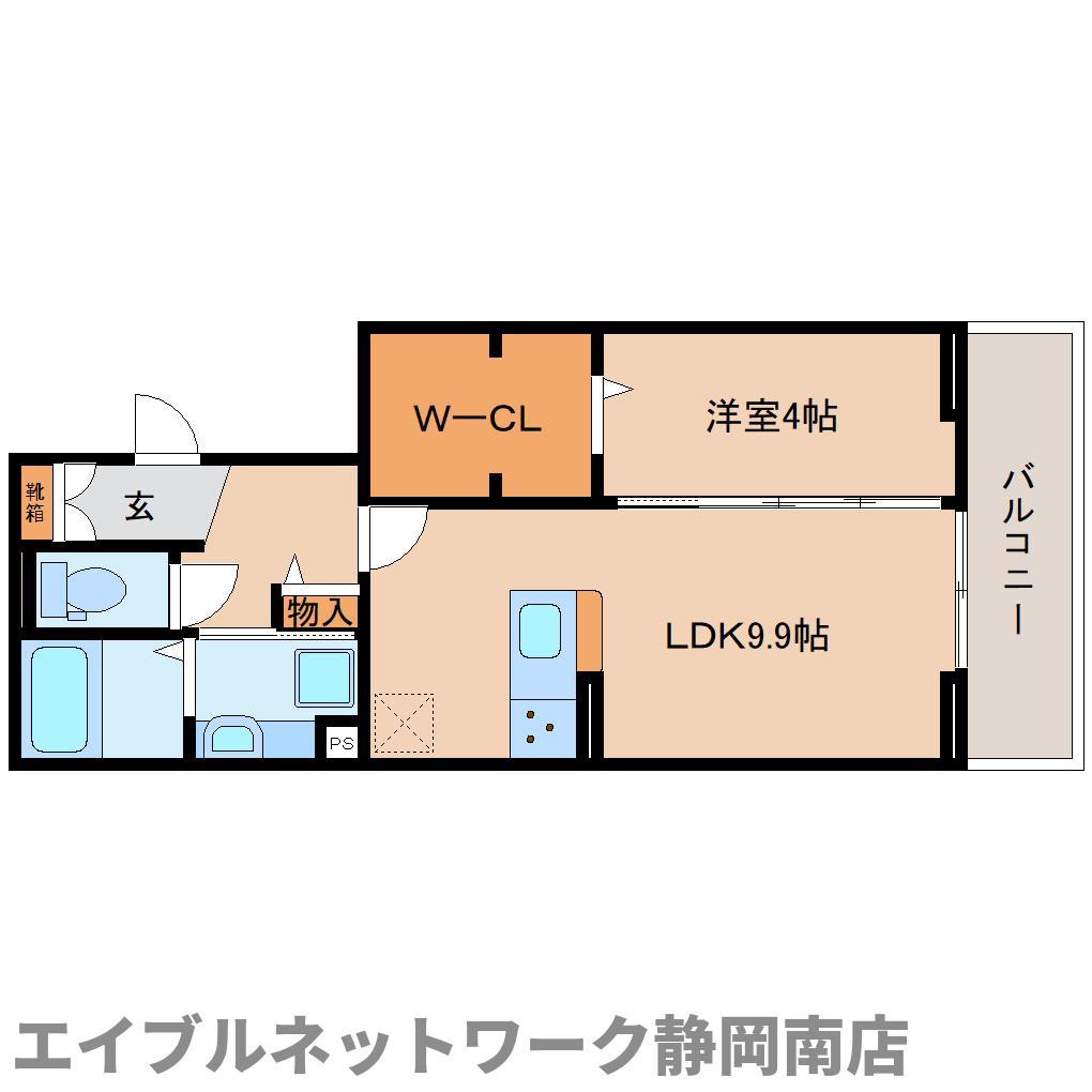 D CREST 田沼3丁目(1LDK/2階)の間取り写真