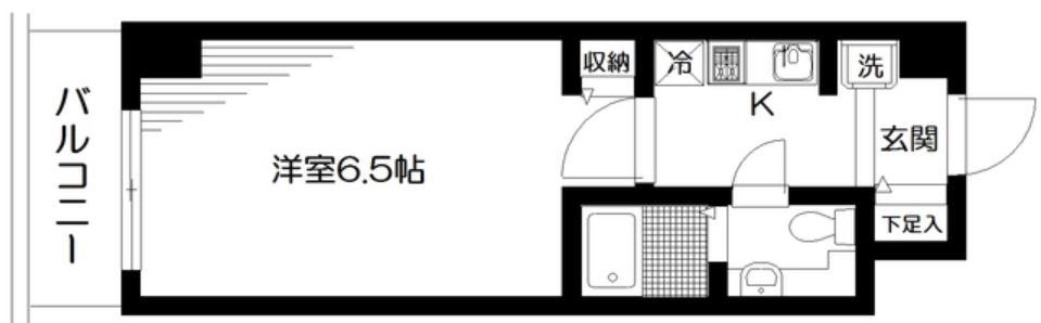 シャイン小石川(1K/2階)の間取り写真