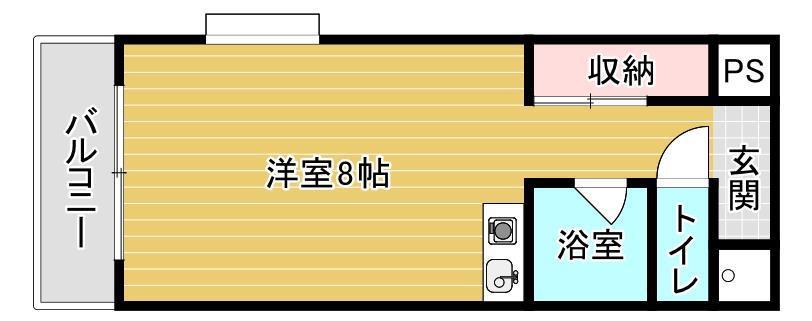 伊藤田ビル(ワンルーム/7階)の間取り写真