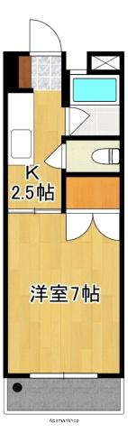 ハイツ三枝(1K/3階)の間取り写真