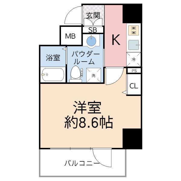MSR梅田イースト(1K/4階)の間取り写真