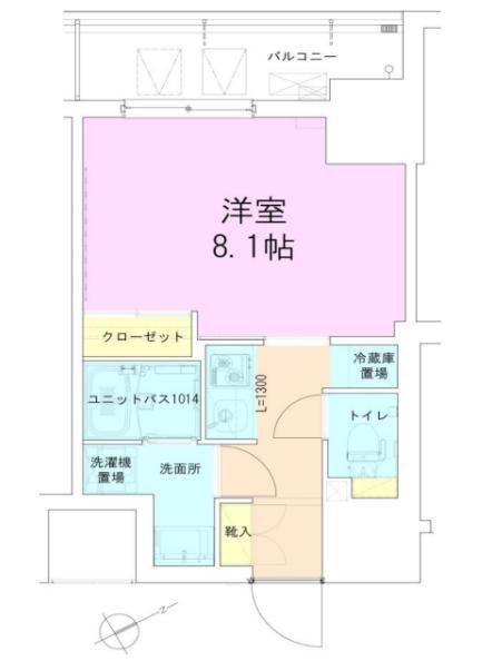 門前仲町レジデンス八番館(1K/3階)の間取り写真