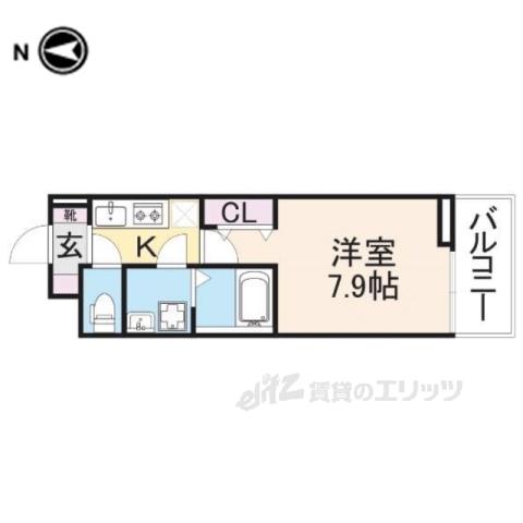 キアーロ 下田(1K/3階)の間取り写真