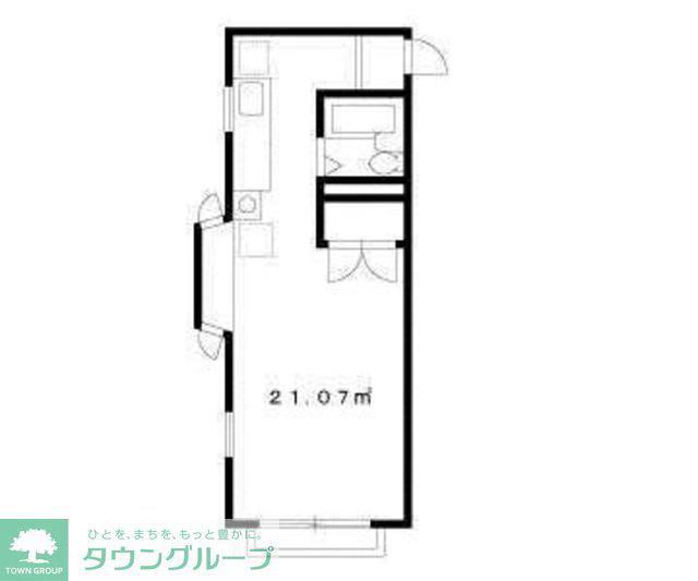 ジュネス三軒茶屋(1K/2階)の間取り写真