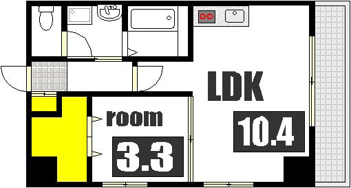 ペルソナ大手町(1LDK/2階)の間取り写真