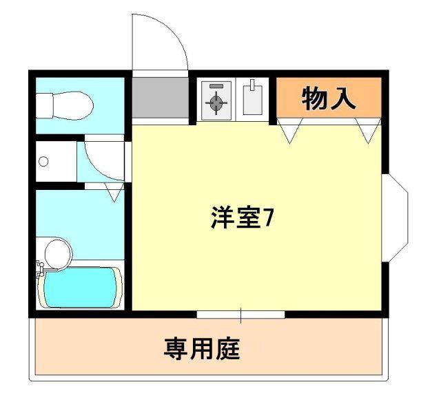 ワコーレ須磨寺(ワンルーム/1階)の間取り写真