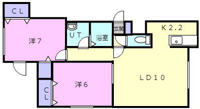 マグネットII(2LDK/2階)の間取り写真