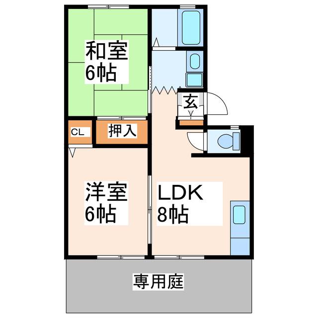 サニーコート(2LDK/1階)の間取り写真