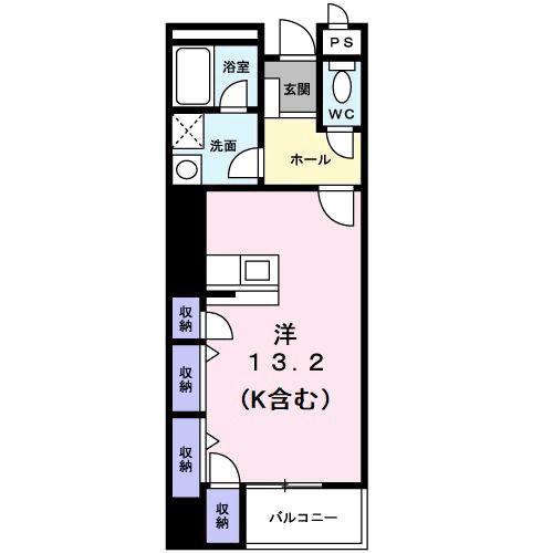 アプローズ(ワンルーム/7階)の間取り写真