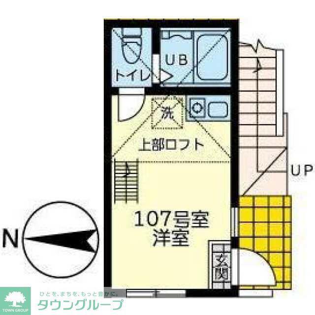 ユナイト戸塚ヴェルサイユの杜(ワンルーム/1階)の間取り写真