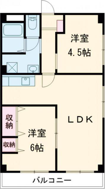 ライフ21SUWA(2LDK/3階)の間取り写真