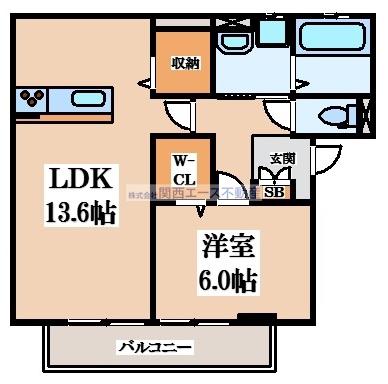 アーディフハウス吉田(1LDK/1階)の間取り写真