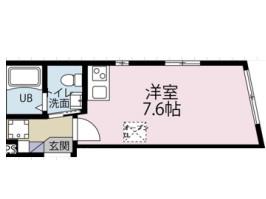 エクシア府中(ワンルーム/3階)の間取り写真
