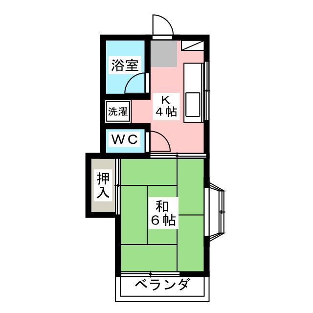 ハウス・T(1K/2階)の間取り写真