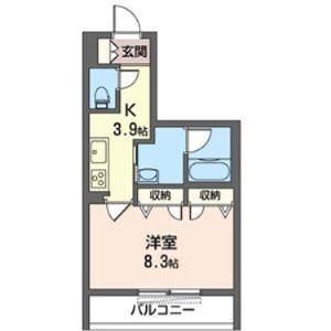 レジデンス大和(1K/3階)の間取り写真