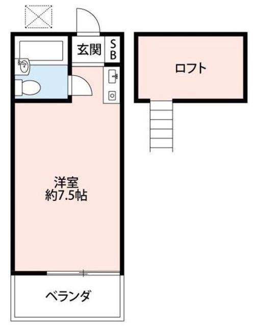 メゾン中尾第1A(1K/1階)の間取り写真