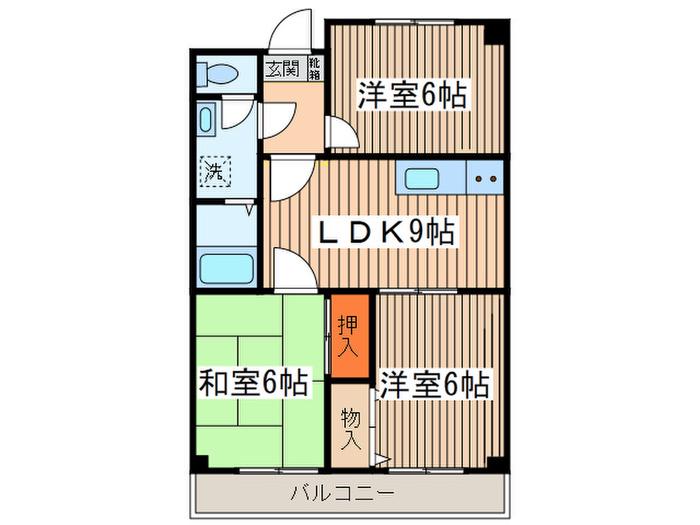 シャトレーアイ(3LDK/2階)の間取り写真