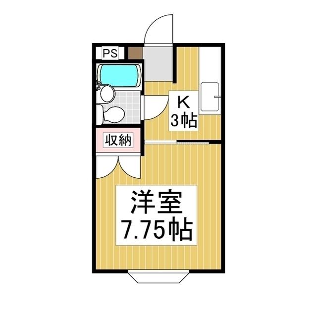 ビレッジ新村(1K/1階)の間取り写真