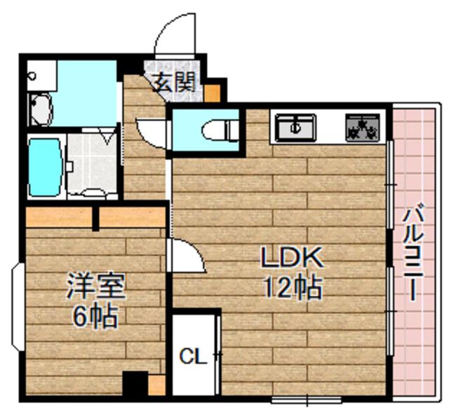 HOLIDAY IN 5(1LDK/3階)の間取り写真