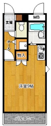 JGM高宮(ワンルーム/3階)の間取り写真