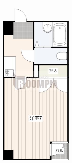 レジデンスまさきII(1K/5階)の間取り写真