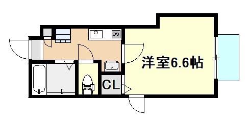 AZ COURT(1K/1階)の間取り写真