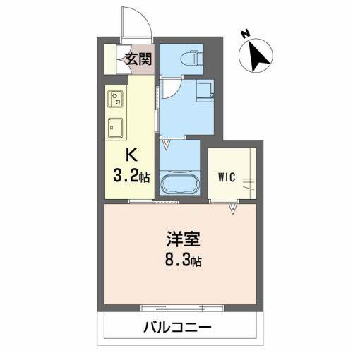 エトワール(1K/1階)の間取り写真
