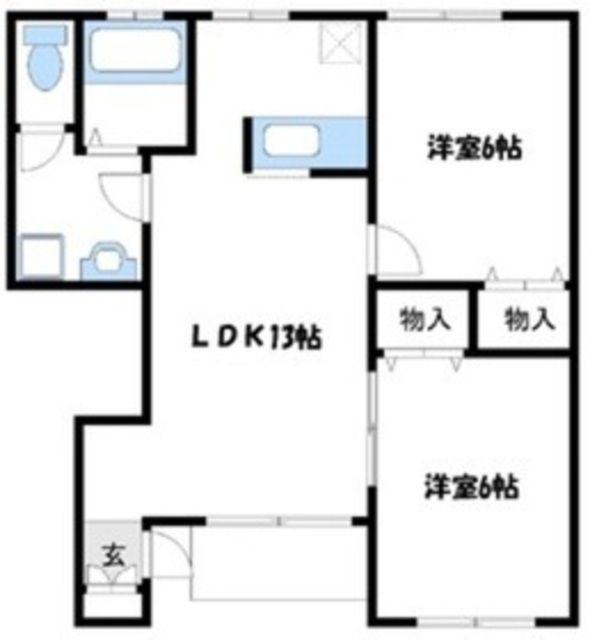 ルージュパルテール(2LDK/1階)の間取り写真