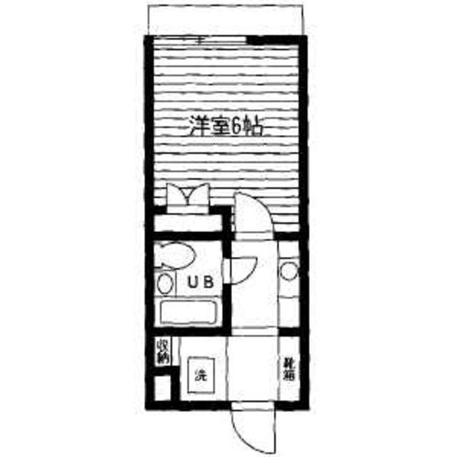 ローズコーポ(1K/2階)の間取り写真