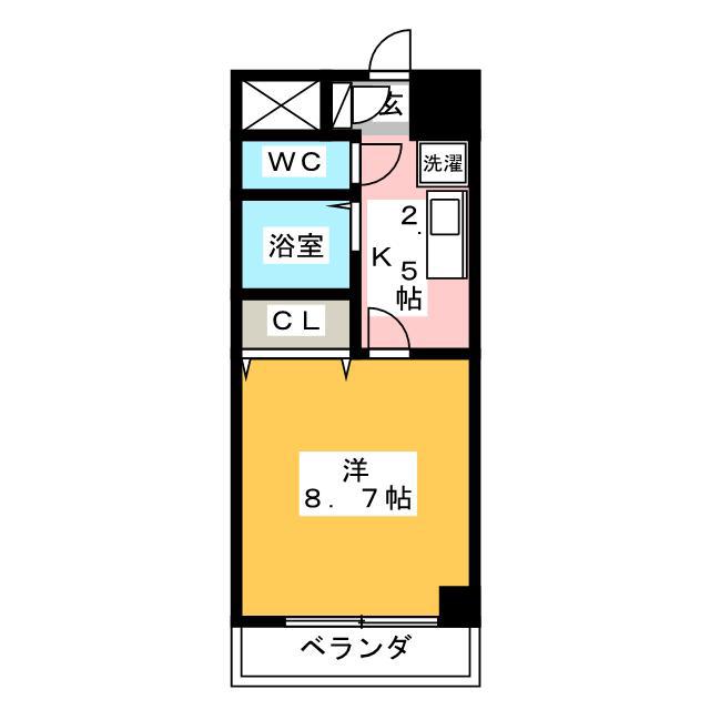 ルミエール青山VI(1K/1階)の間取り写真