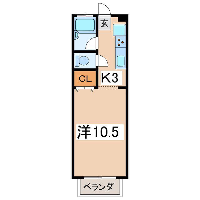 HAKKOSO(1K/1階)の間取り写真