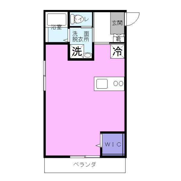 イクエハイツ(ワンルーム/3階)の間取り写真