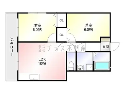 テルピンハウス(2LDK/1階)の間取り写真