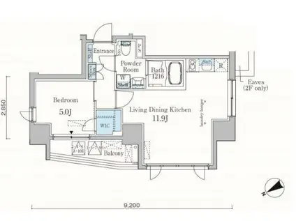 カーサスプレンディッド恵比寿1丁目アネックス(1LDK/4階)の間取り写真