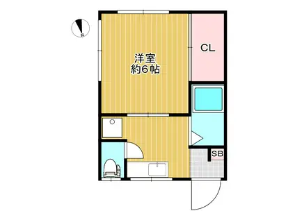 サイトーアパート(1K/2階)の間取り写真