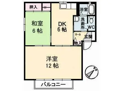 フォーレスODA A・B(2DK/2階)の間取り写真