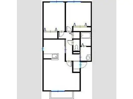 オークヒルズ(2LDK/1階)の間取り写真