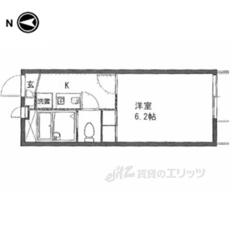 レオパレスエトワール津田西町(1K/2階)の間取り写真